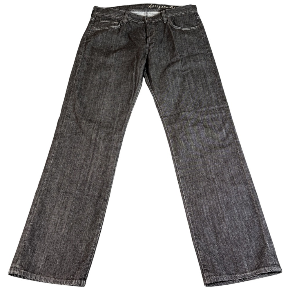 Citizens of Humanity Jeans Mens 36 (36x33.5) Gray/Brown Relaxed Fit Straight Leg